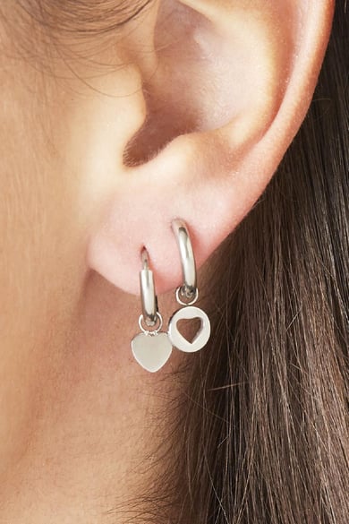 Pendientes Floating Heart Color dorado Acero inoxidable h5 Imagen2